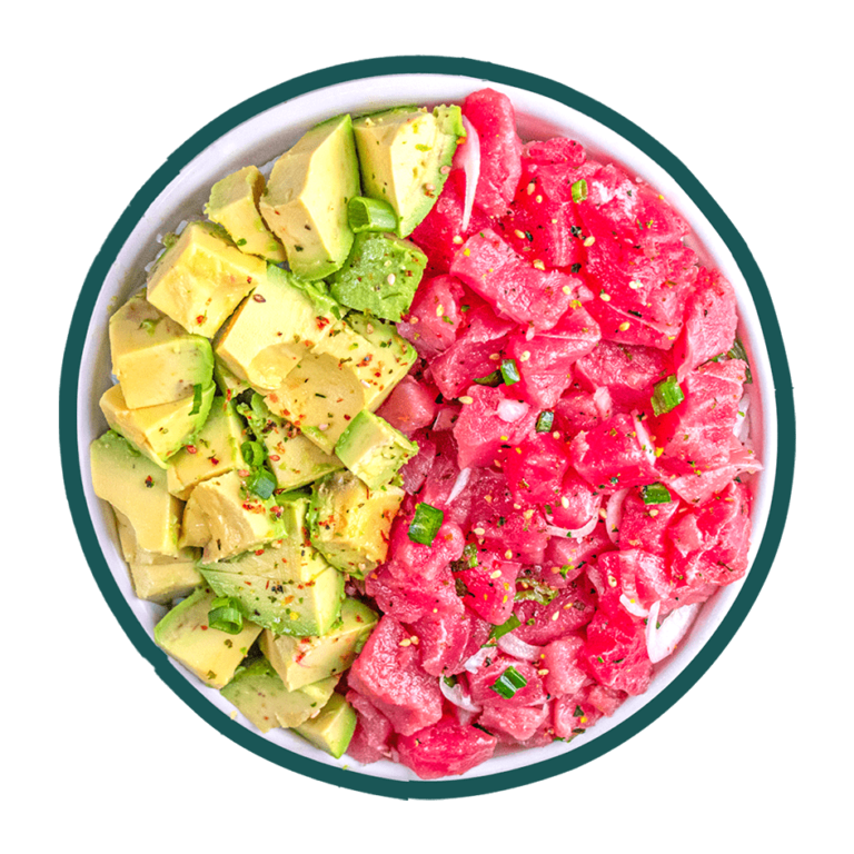 True Hawaiian CALI-POKE bowl with fresh tuna and avocado