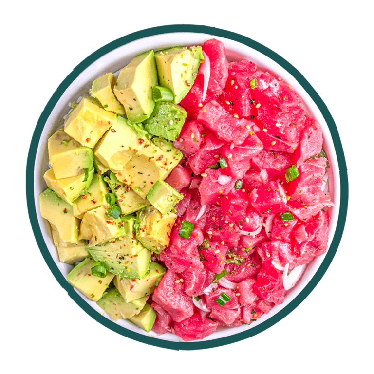 True Hawaiian CALI-POKE bowl with fresh tuna and avocado